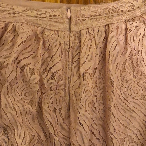 Xhilaration light pink lace 2pc skirt and shirt - Picture 5 of 8